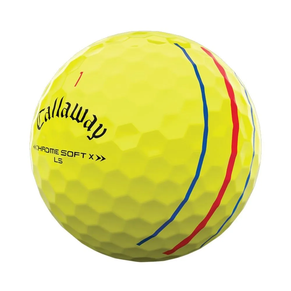 Callaway Chrome Soft X LS Triple Track Golf Balls - Yellow
