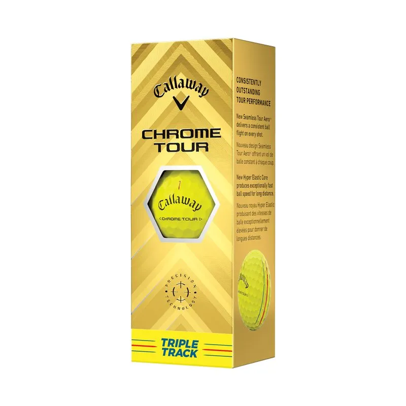 Callaway Chrome Tour Triple Track Yellow Golf Balls