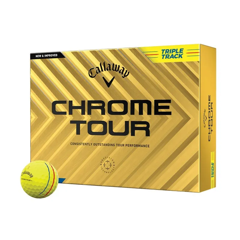 Callaway Chrome Tour Triple Track Yellow Golf Balls