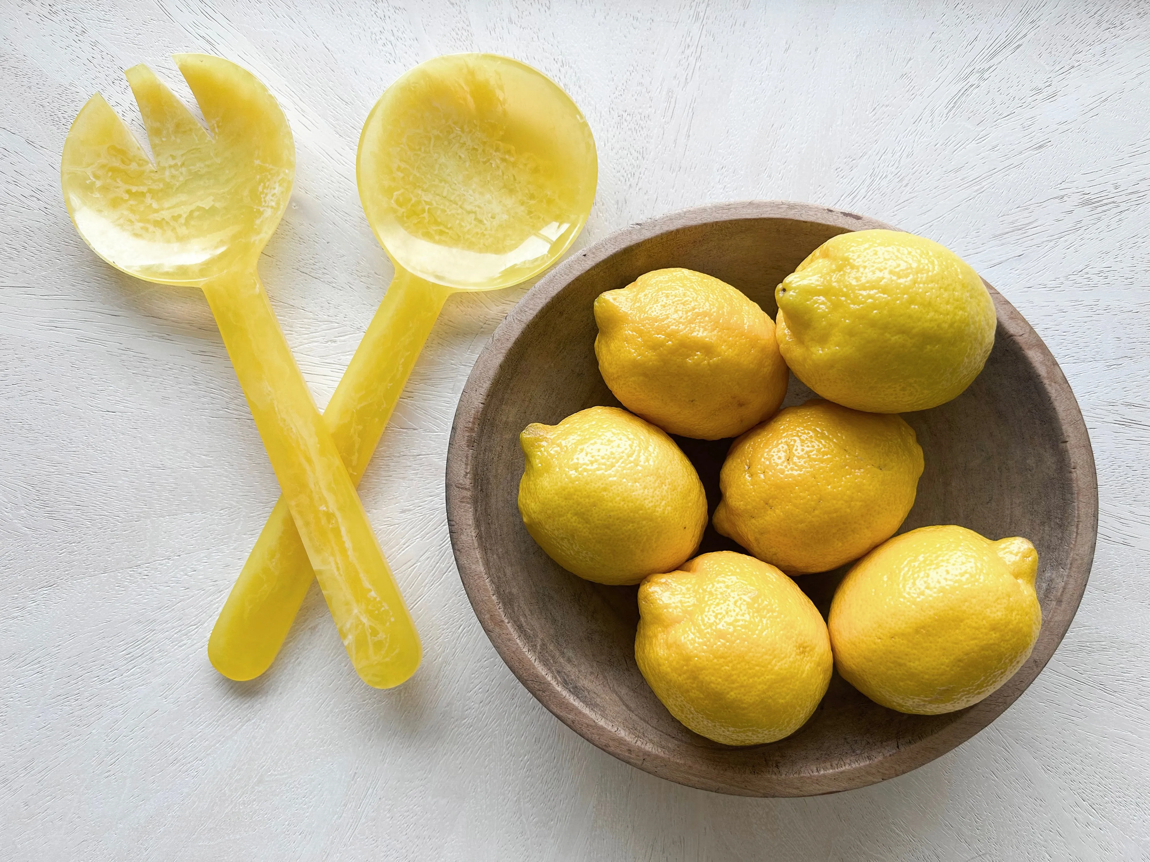 Canary Yellow Resin Serving Set
