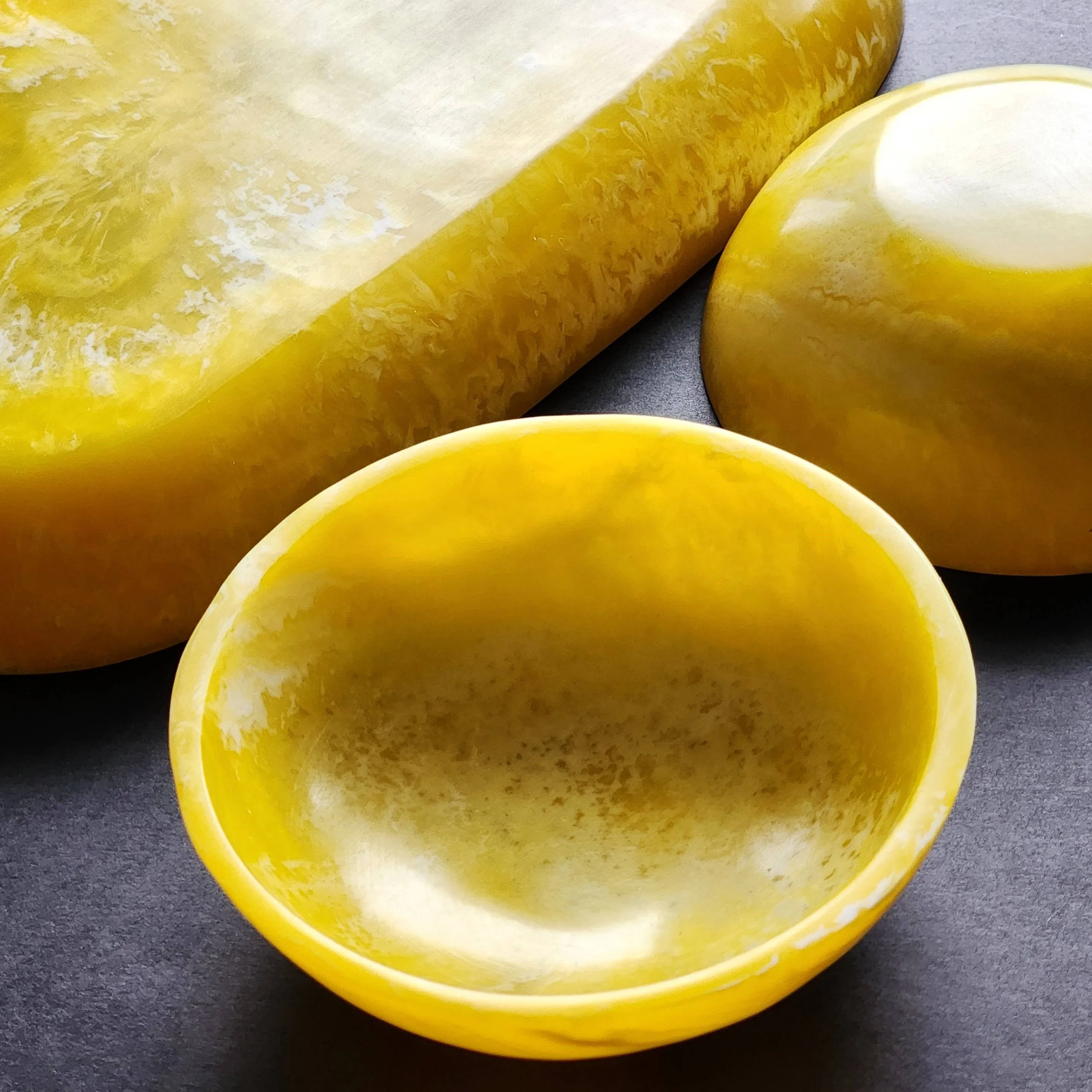 Canary Yellow Tray and Bowl Set