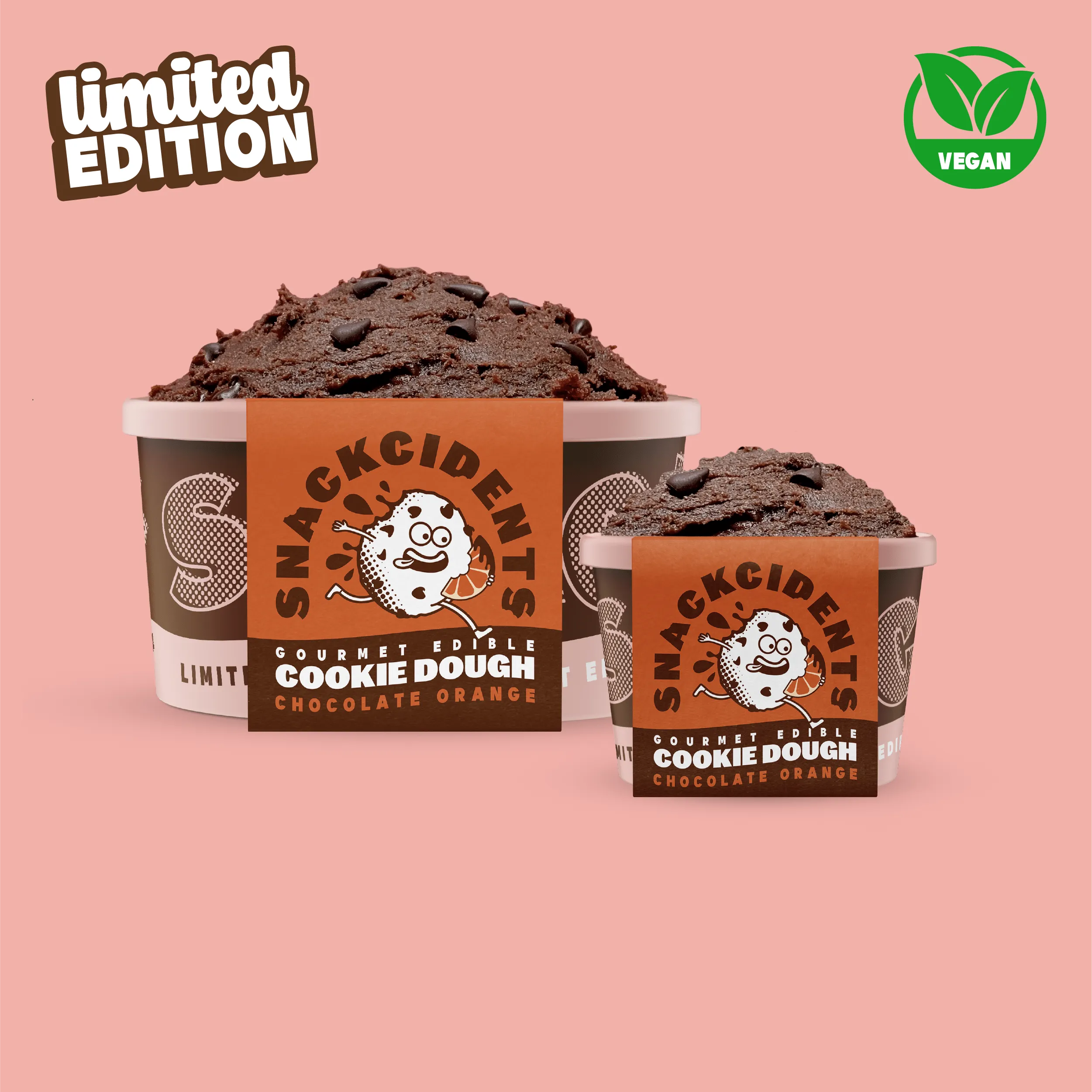 Chocolate Orange Edible Cookie Dough Monster Tub (500g) VEGAN