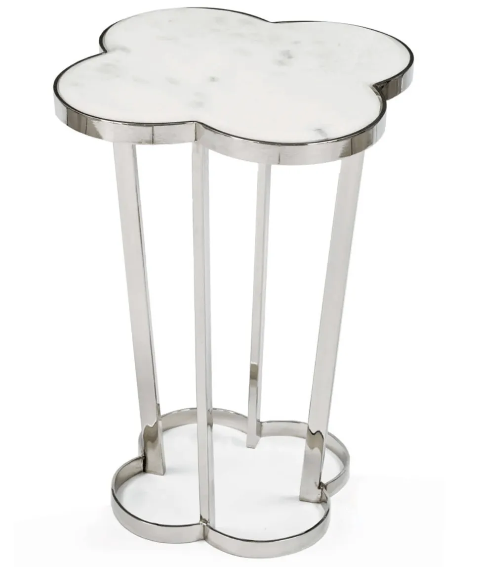 Clover Table - Polished Nickel