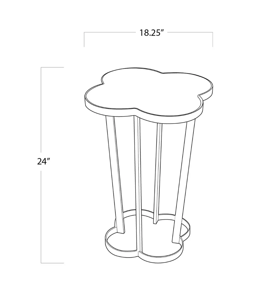 Clover Table - Polished Nickel