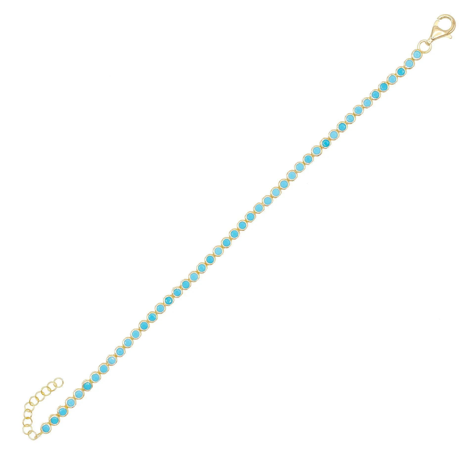 Colored Bezel Tennis Bracelet