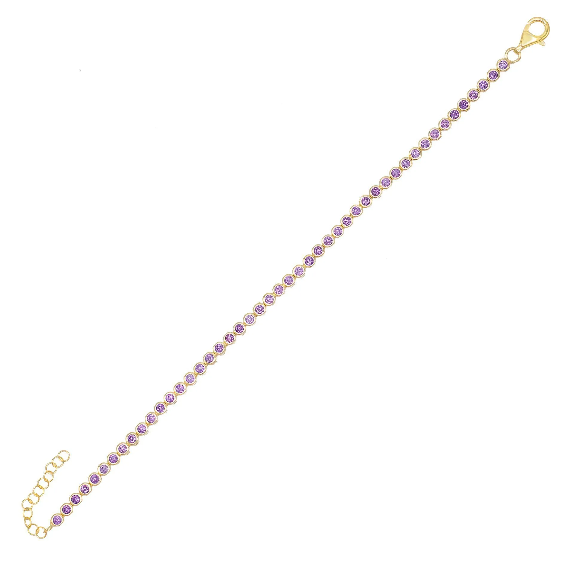 Colored Bezel Tennis Bracelet