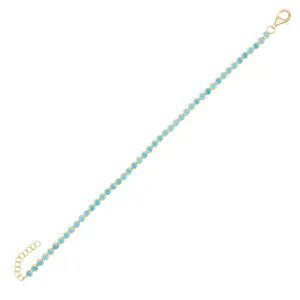 Colored Bezel Tennis Bracelet