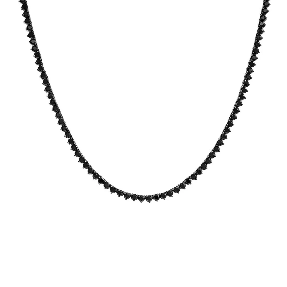 Colored Three Prong Tennis Necklace