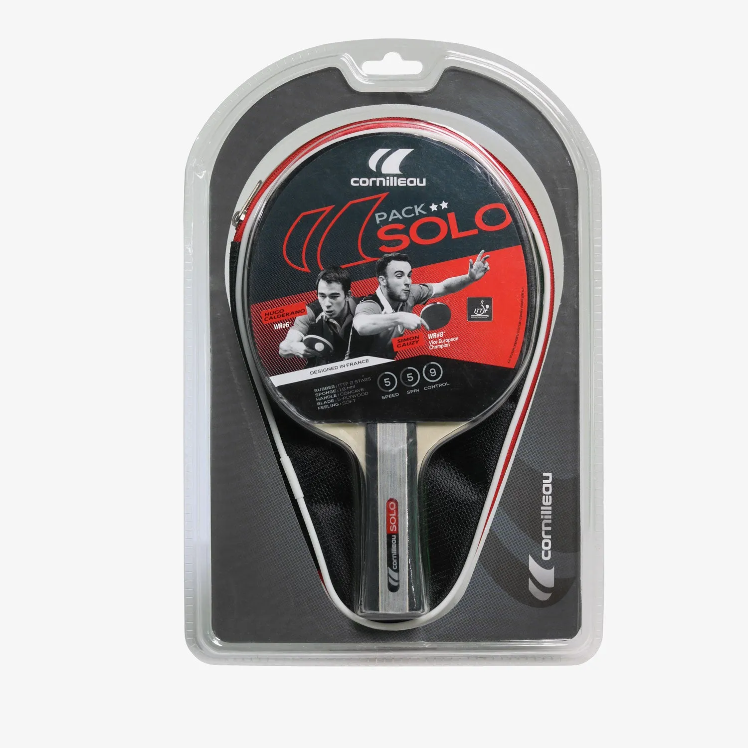 Cornilleau Pack Solo Table Tennis Racket & Cover
