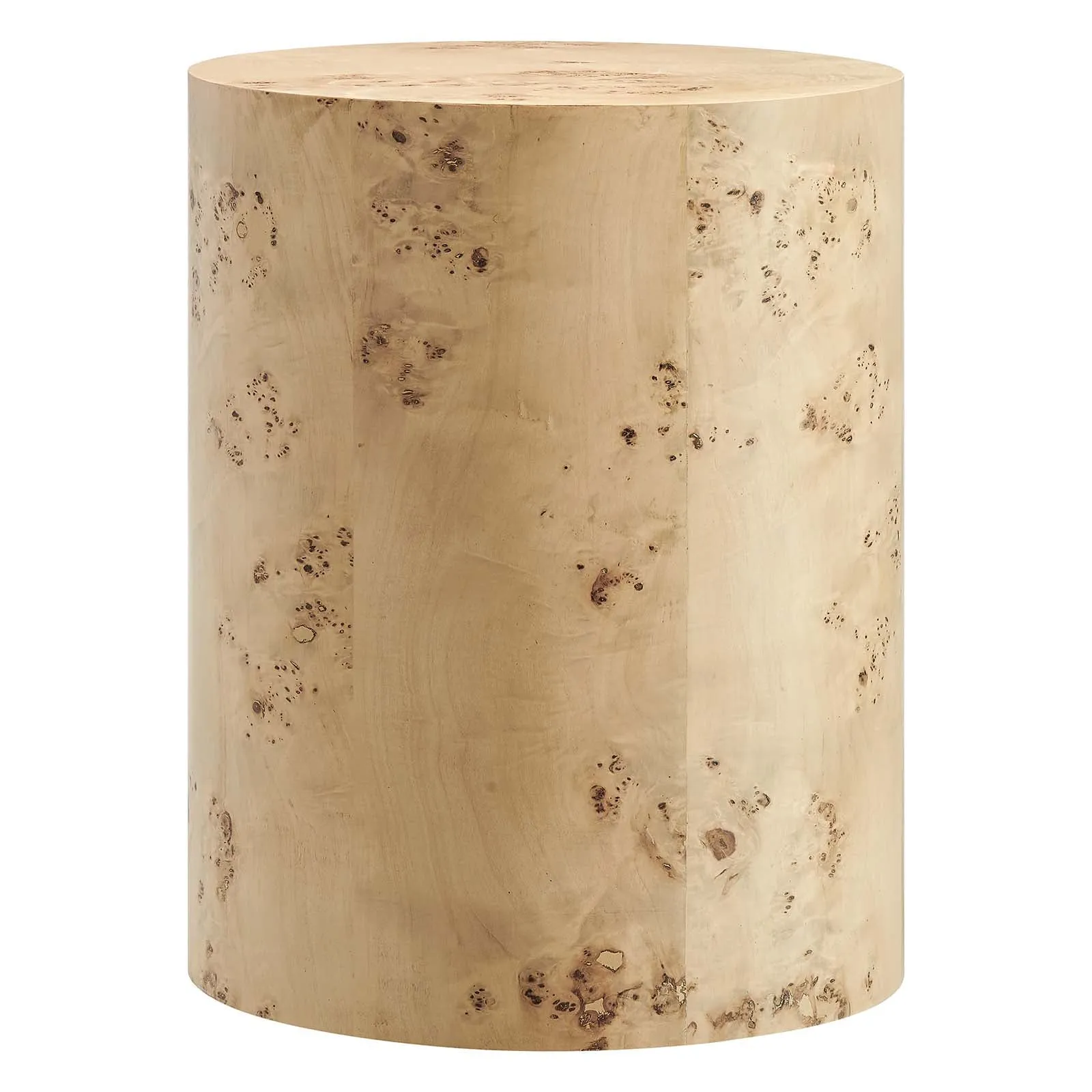 COSMOS ROUND BURL WOOD SIDE TABLE