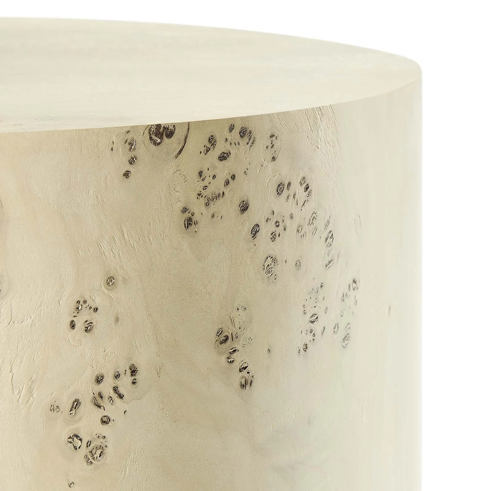 COSMOS ROUND BURL WOOD SIDE TABLE
