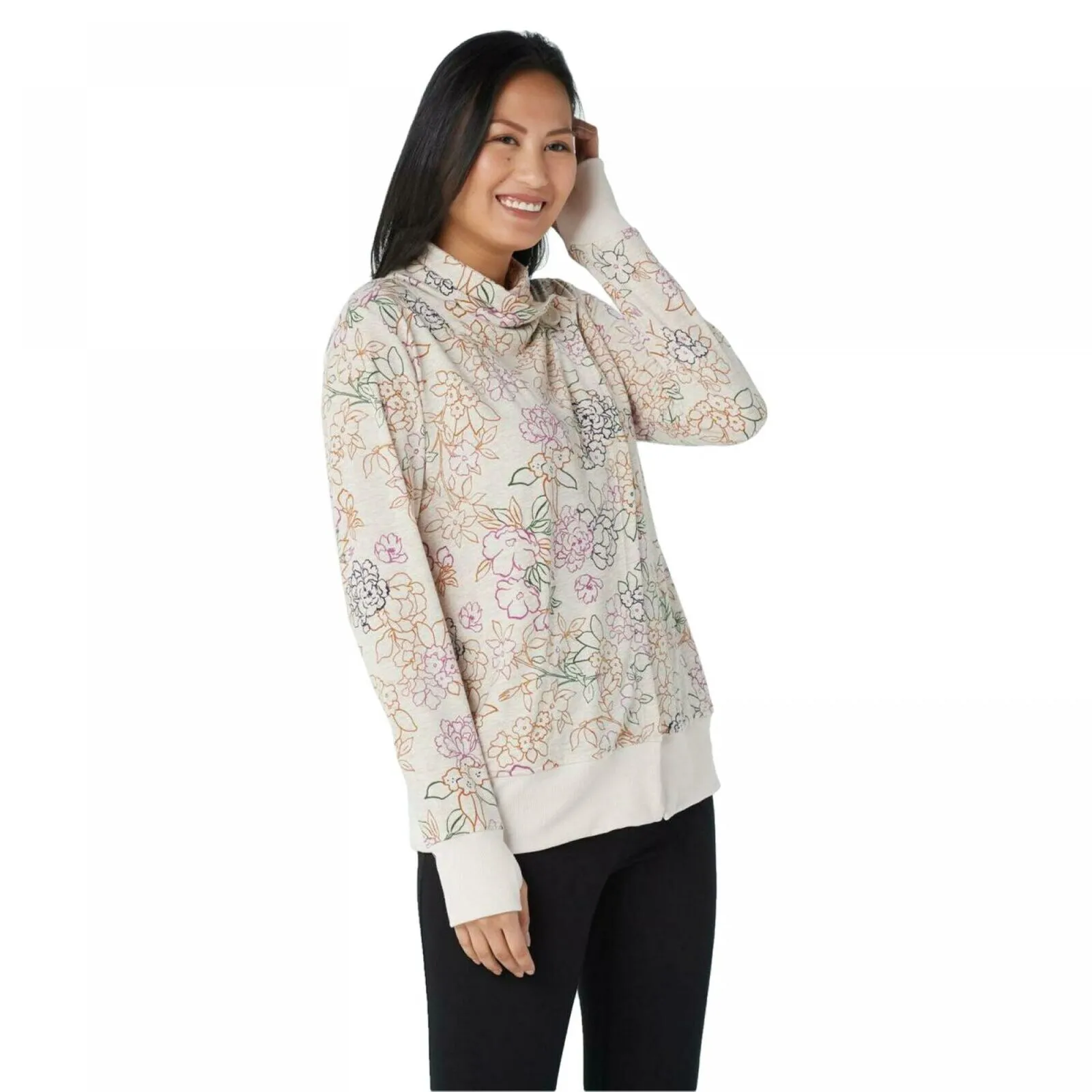 Cuddl Duds Plus Size Lightweight Comfort Drape Front Cardigan