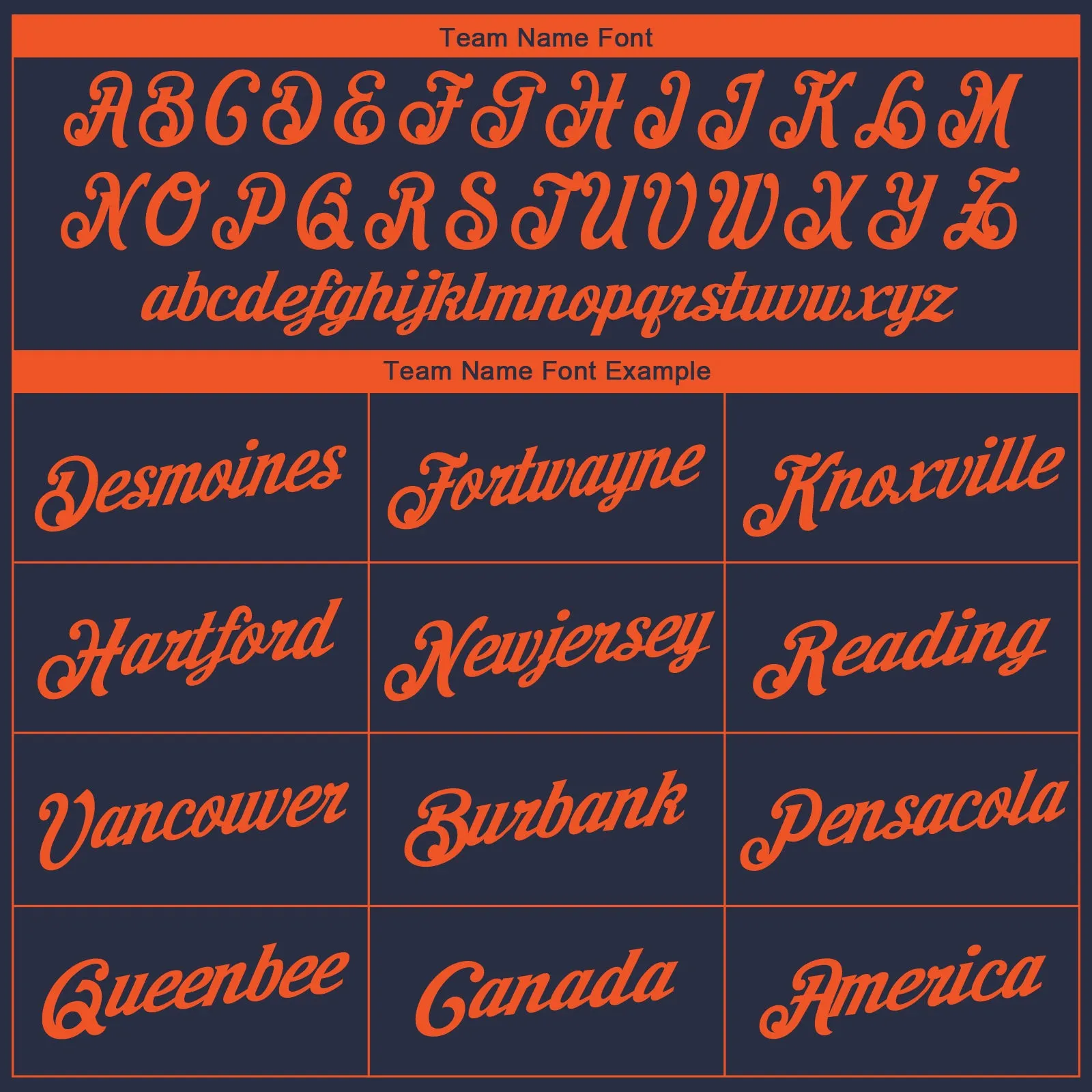 Custom Navy Orange Performance T-Shirt