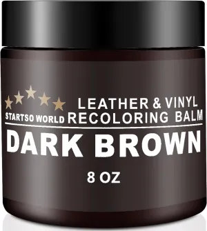 Dark Brown Leather Furniture Repair Balm, Color Restorer for Couches