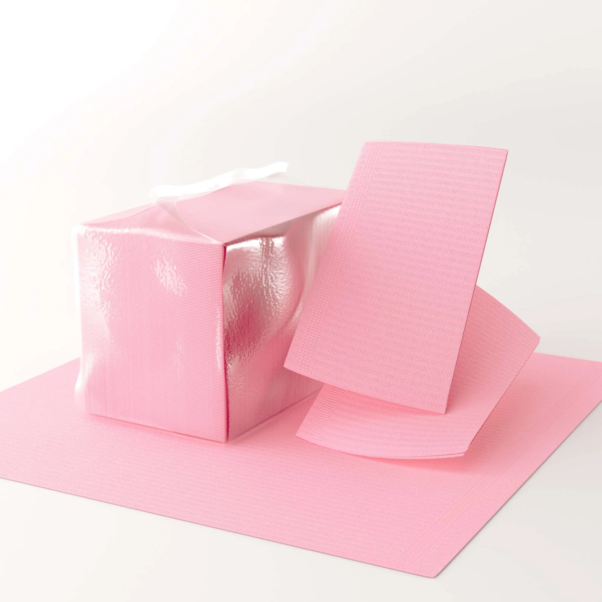 Disposable Lint Free Table Mat - 125pcs Pink