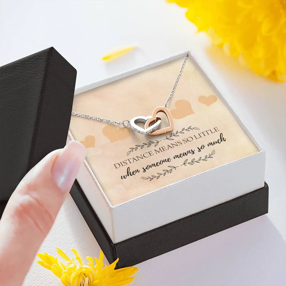 Distance Means So Little Silver and Gold Necklace