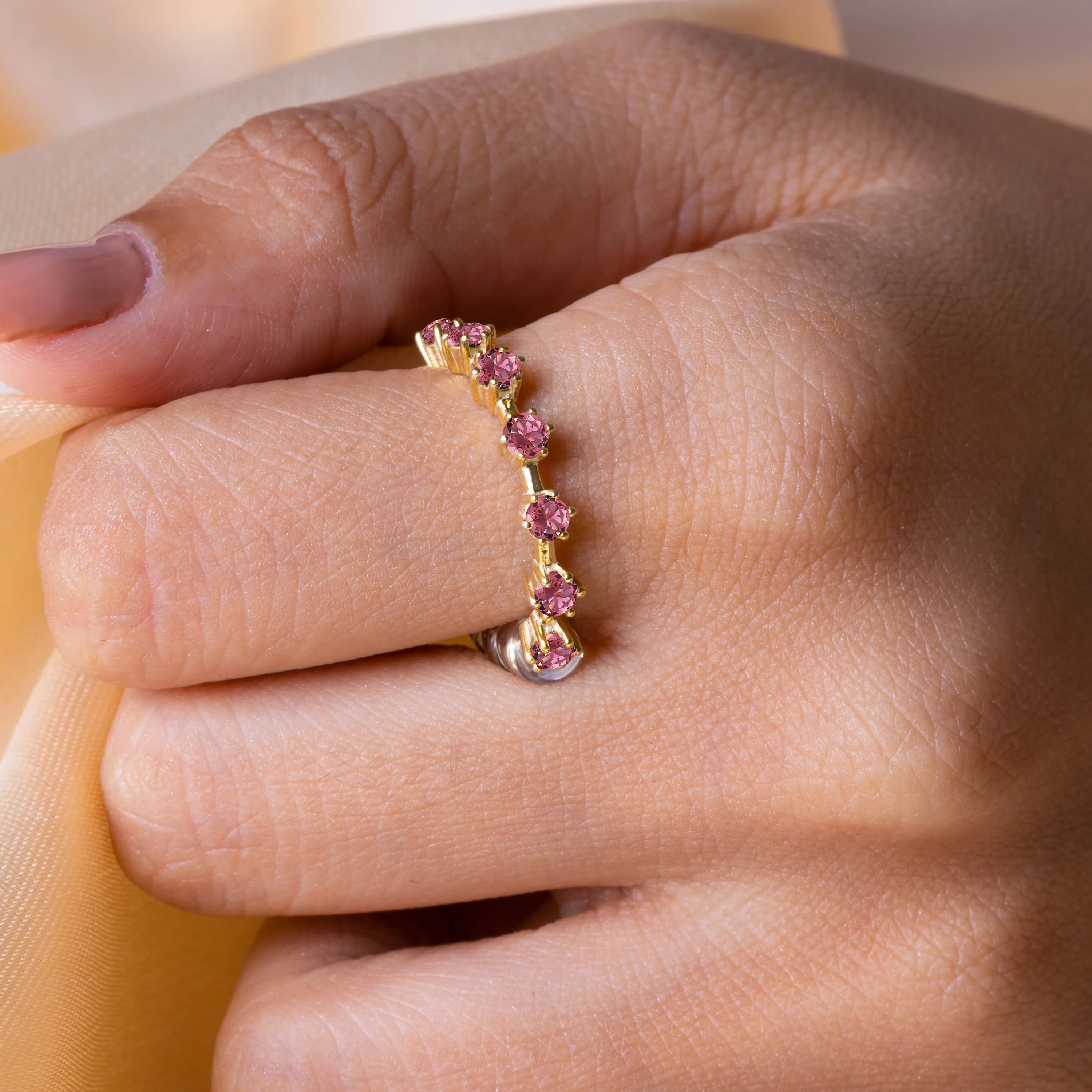 Distance Pink Tourmaline Band