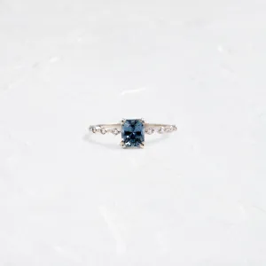 Distance Ring, 1ct. Blue Montana Sapphire