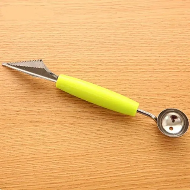 Dual Double-End Ice Cream Scoop with Portable Carving Tool