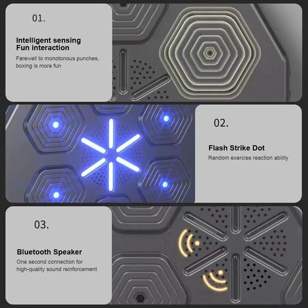 Electronic Music  Boxing Wall Target  Training Smart Wall Mounted Combat AU NO Gloves