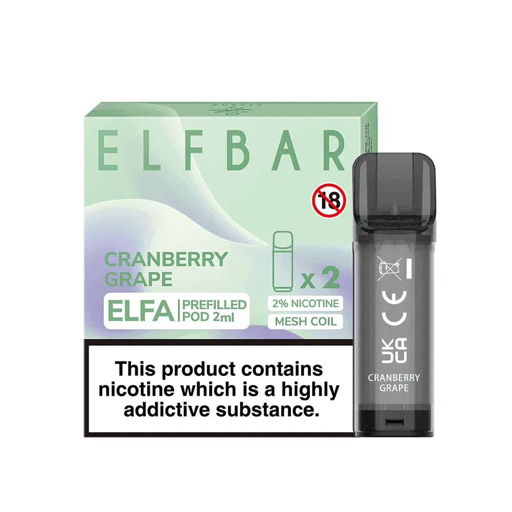 ELF BAR ELFA PRE-FILLED PODS - 2PCS - ONLY £2.39