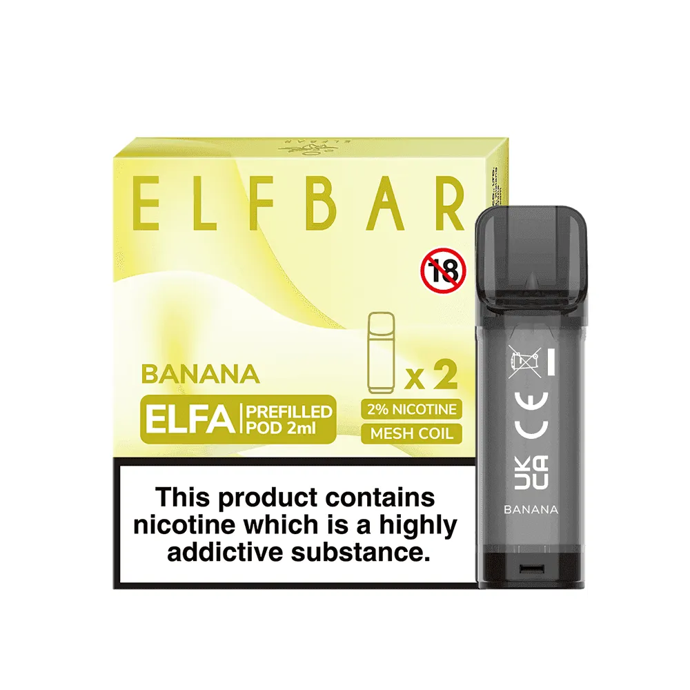 ELF BAR ELFA PRE-FILLED PODS - 2PCS - ONLY £2.39
