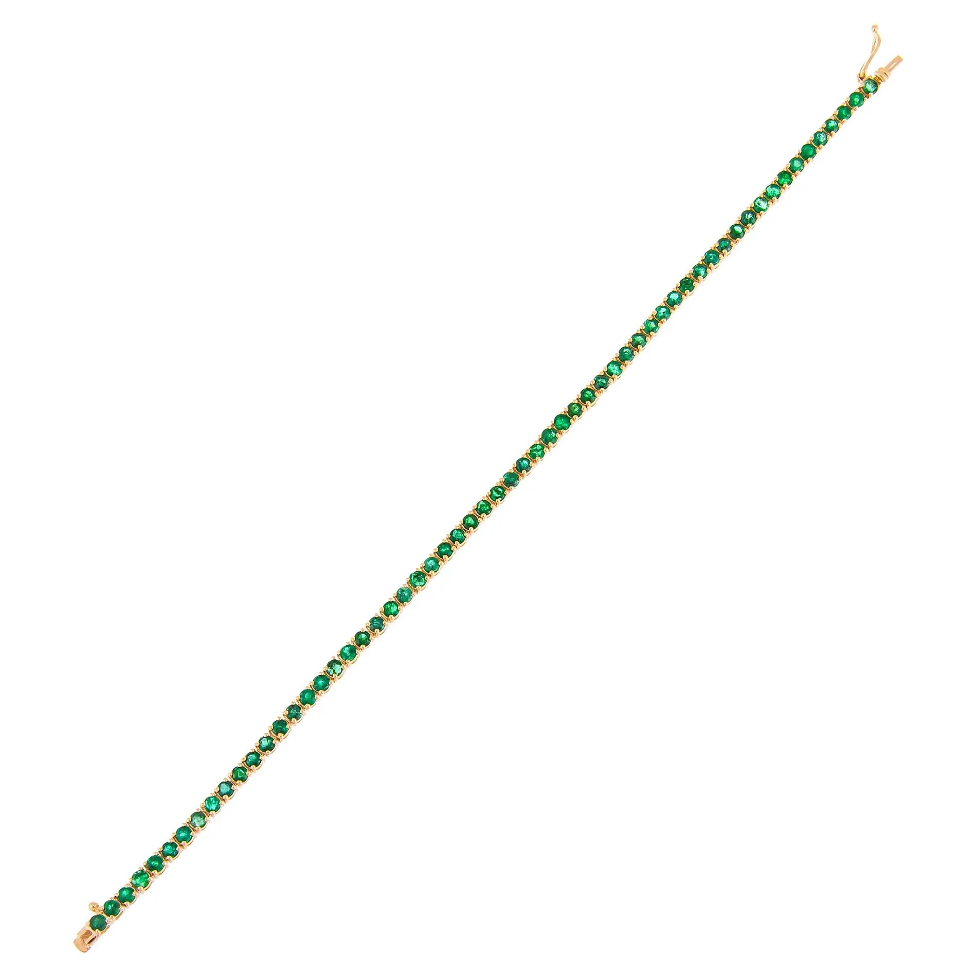 Emerald Tennis Bracelet 14K