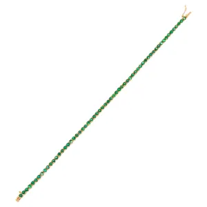 Emerald Tennis Bracelet 14K