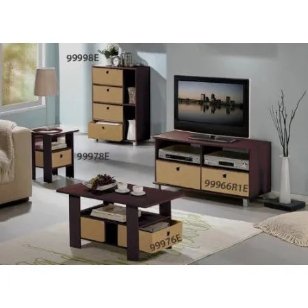 Espresso End Table Nightstand for Bedroom or Living Room