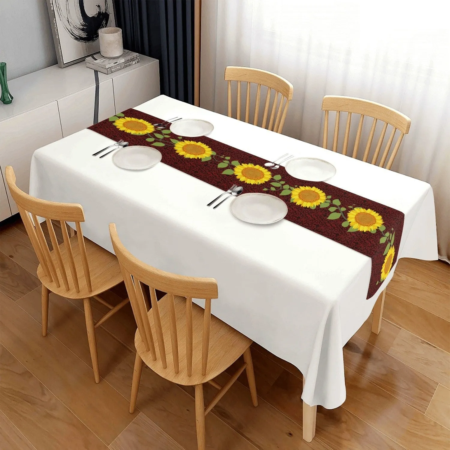 Fall Flowers Custom Designed Table Runner