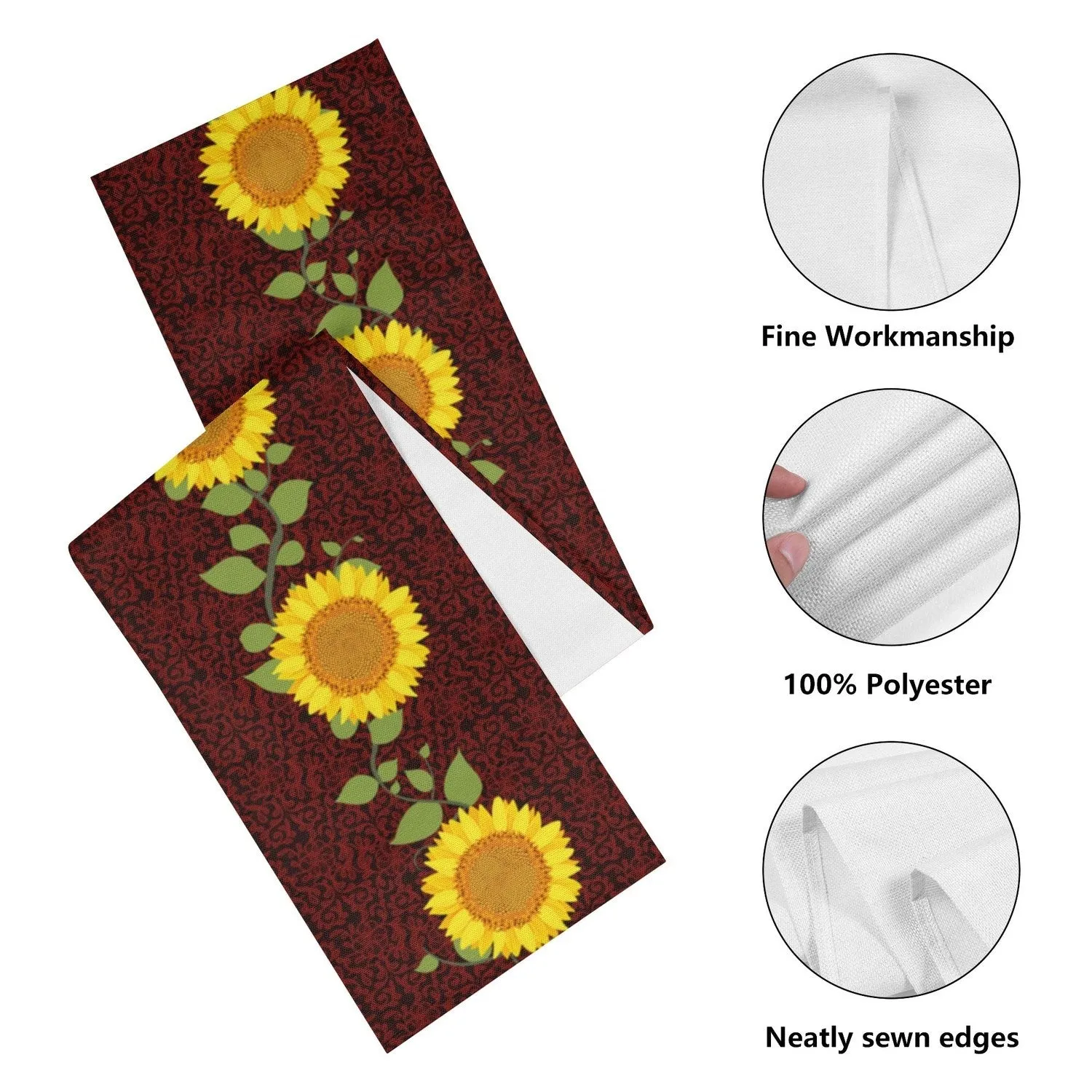 Fall Flowers Custom Designed Table Runner