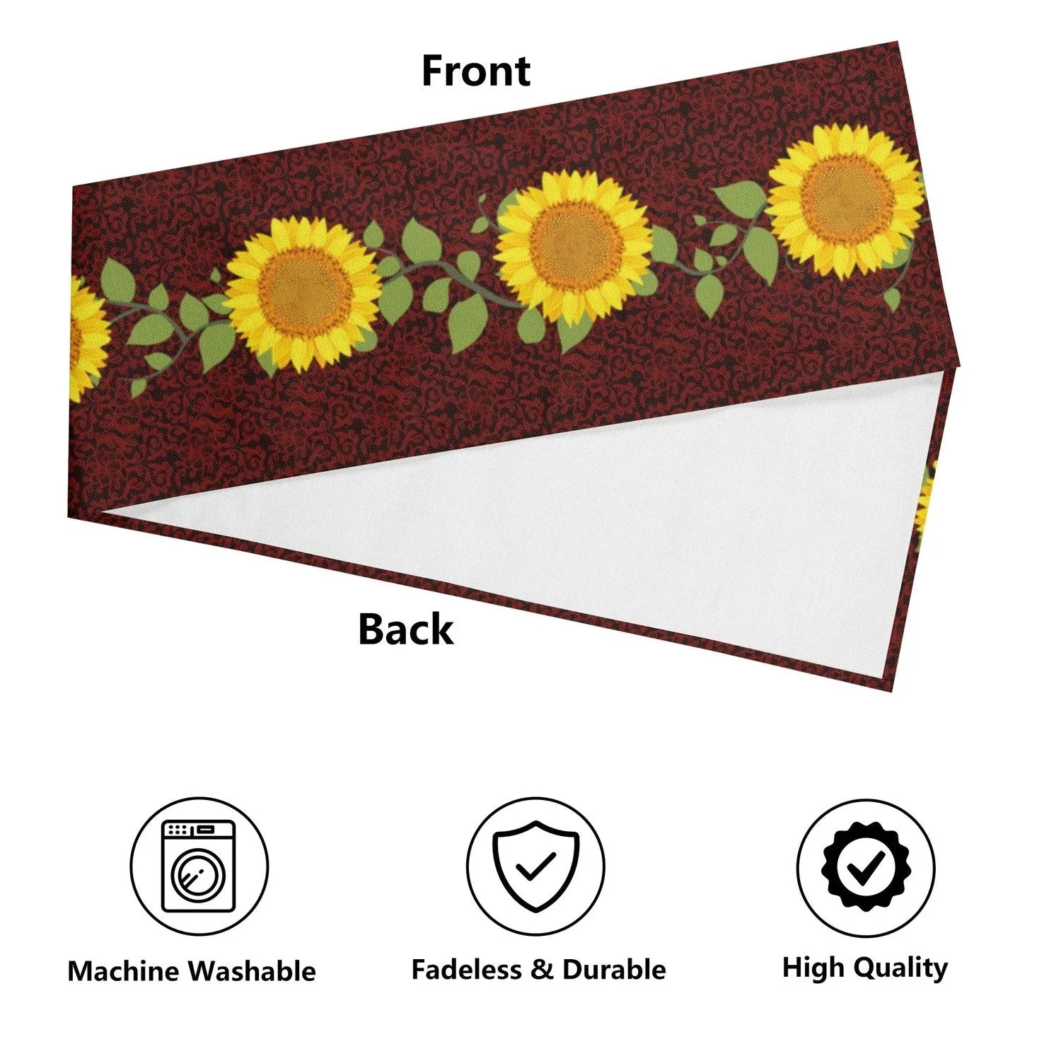 Fall Flowers Custom Designed Table Runner