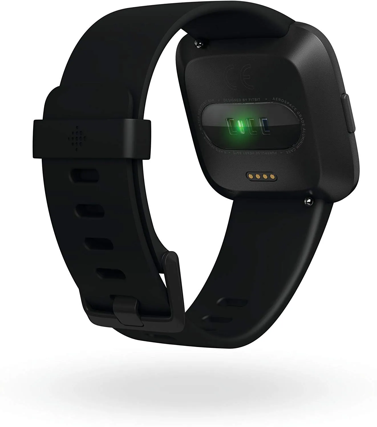Fitbit Versa Smart Watch, Black/Black Aluminium, One Size (S & L Bands Included)