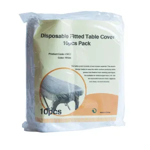 Fitted Massage Table Cover – White - Disposable