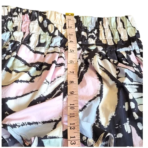 Free People The Way Home Printed Shorts High Waist Butterfly Print Multicolor M