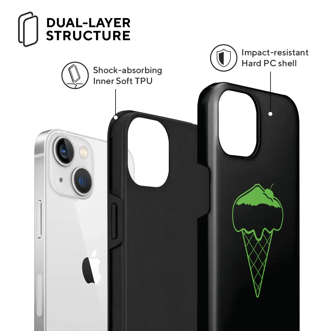 Fujisan Black Ice Cream - iPhone 13 Case