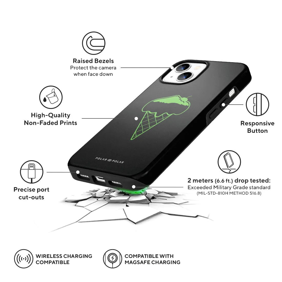 Fujisan Black Ice Cream - iPhone 13 Case