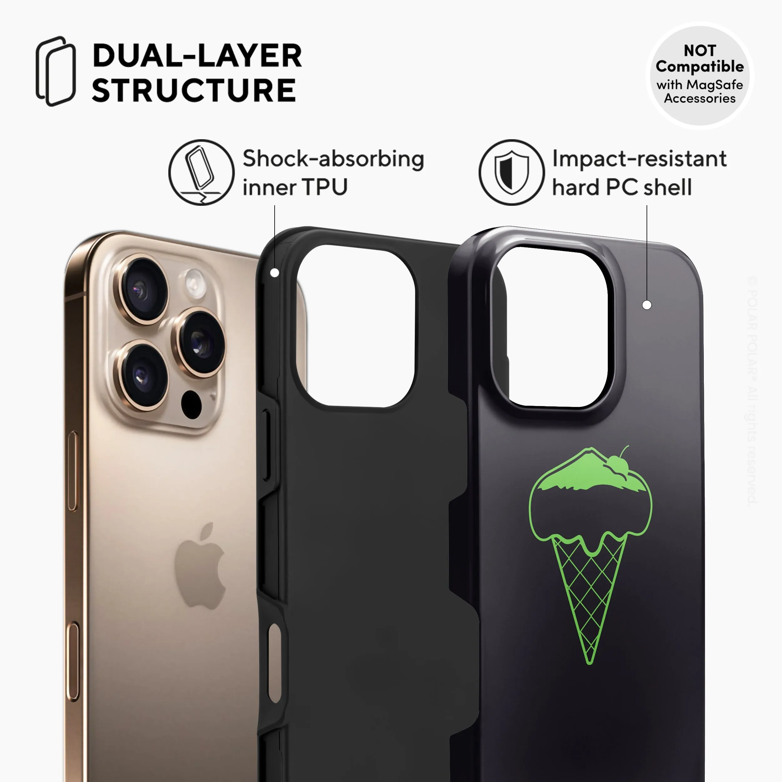 Fujisan Black Ice Cream - iPhone 16 Pro Case