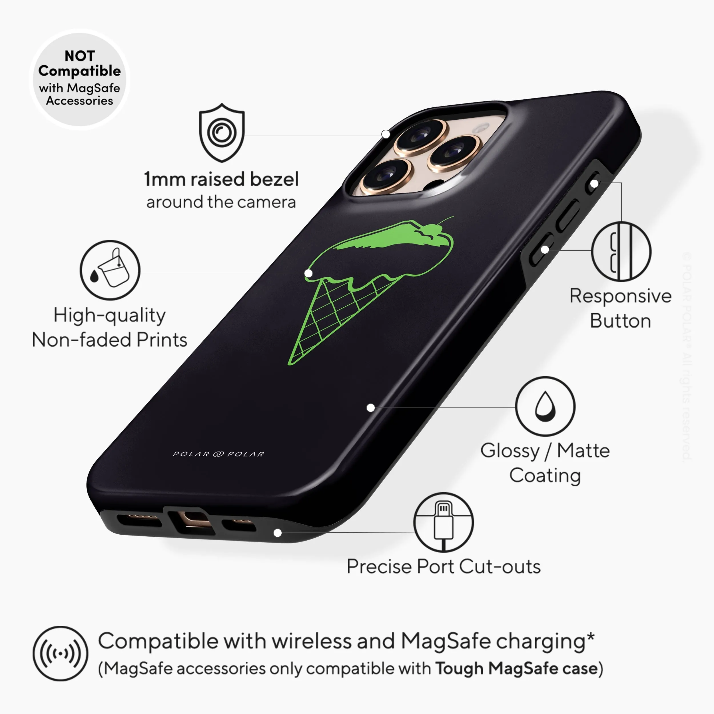 Fujisan Black Ice Cream - iPhone 16 Pro Case