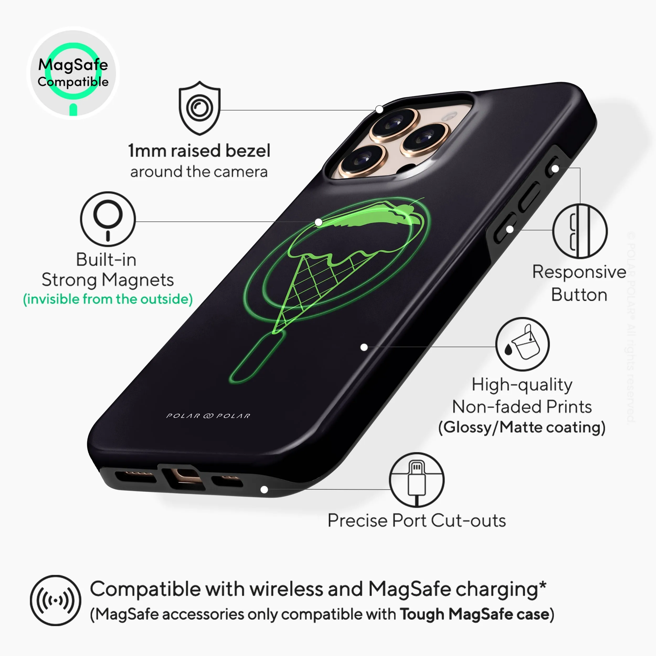 Fujisan Black Ice Cream - iPhone 16 Pro Case