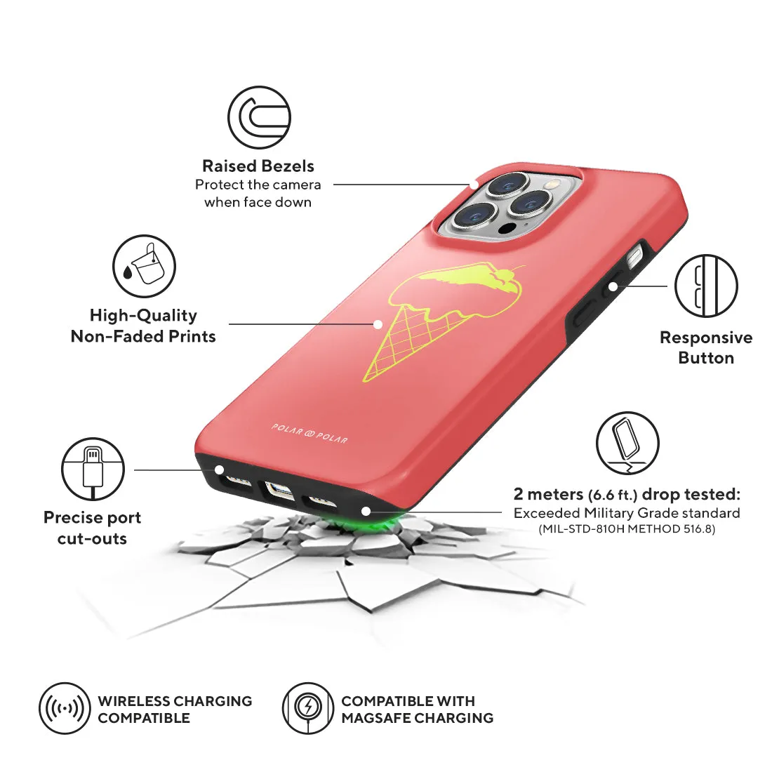 Fujisan Coral Ice Cream - iPhone 13 Pro Case