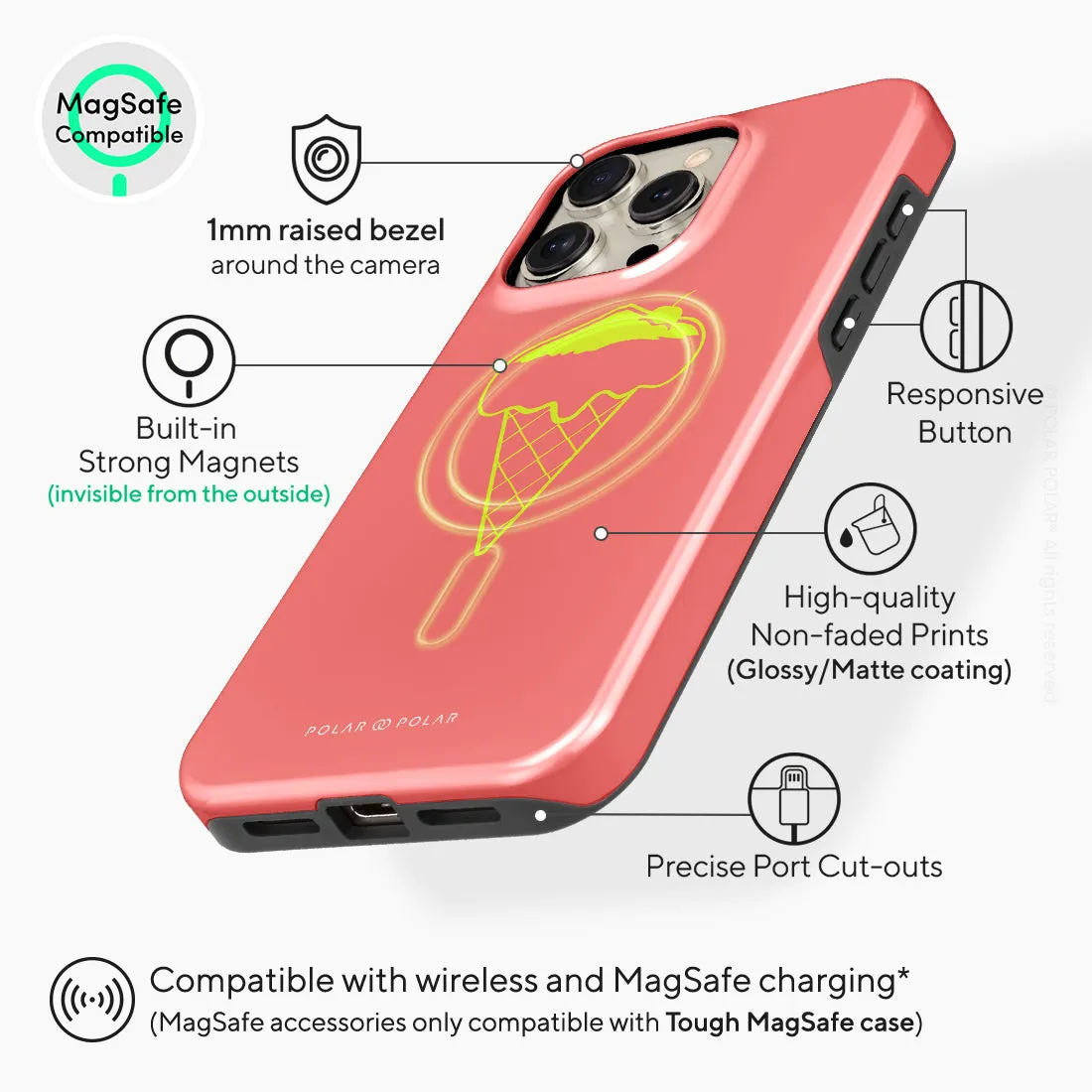 Fujisan Coral Ice Cream - iPhone 15 Pro Max Case
