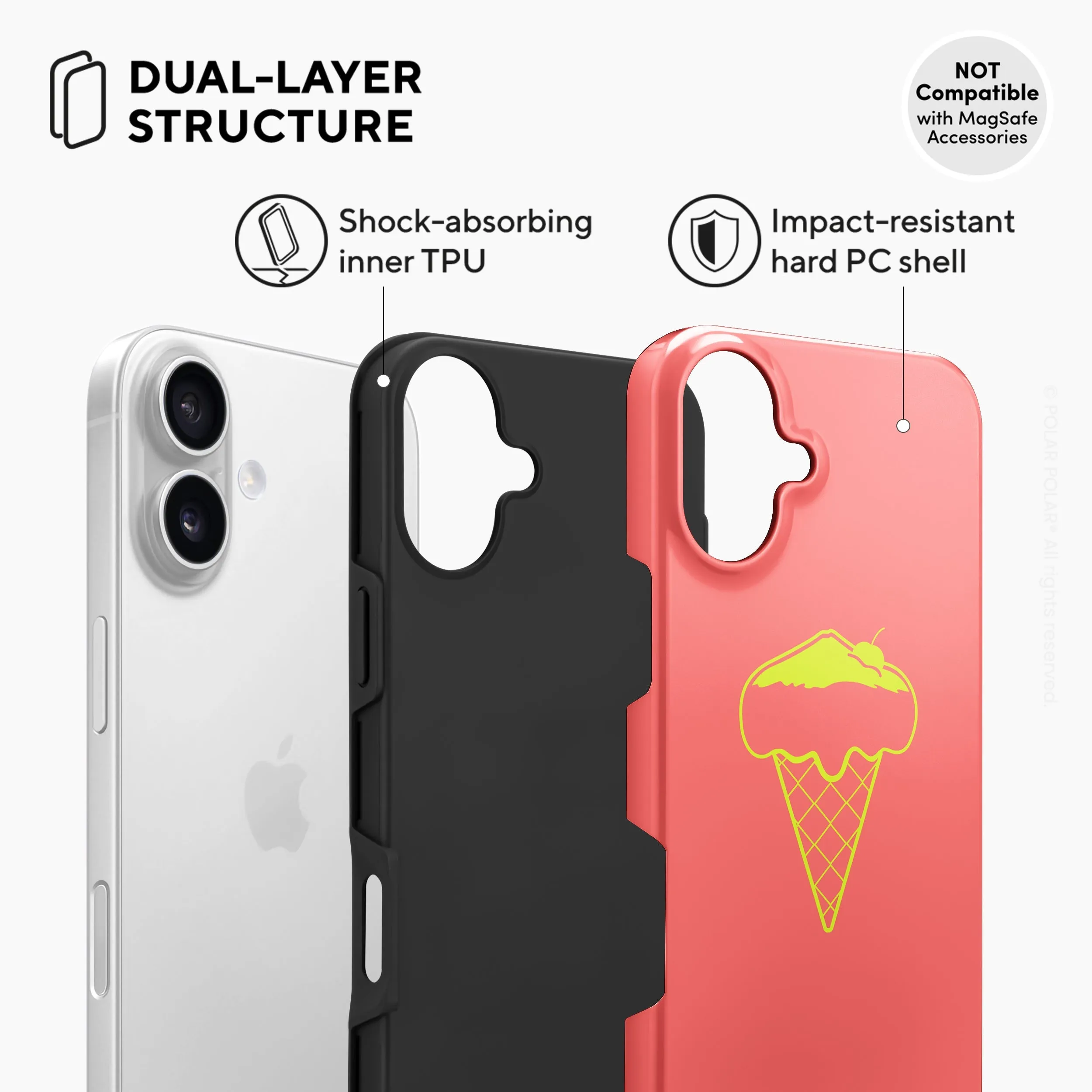 Fujisan Coral Ice Cream - iPhone 16 Plus Case