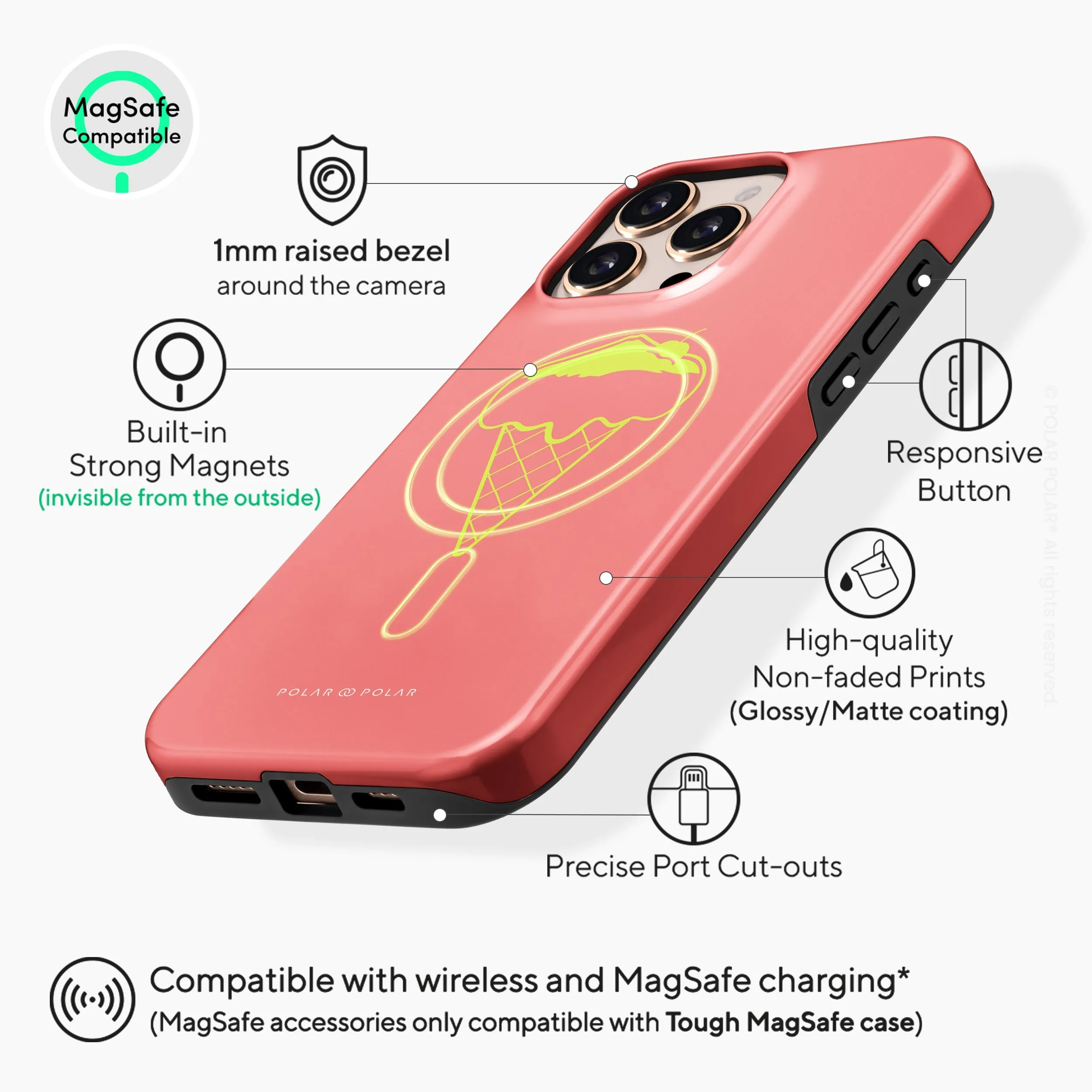 Fujisan Coral Ice Cream - iPhone 16 Pro Max Case