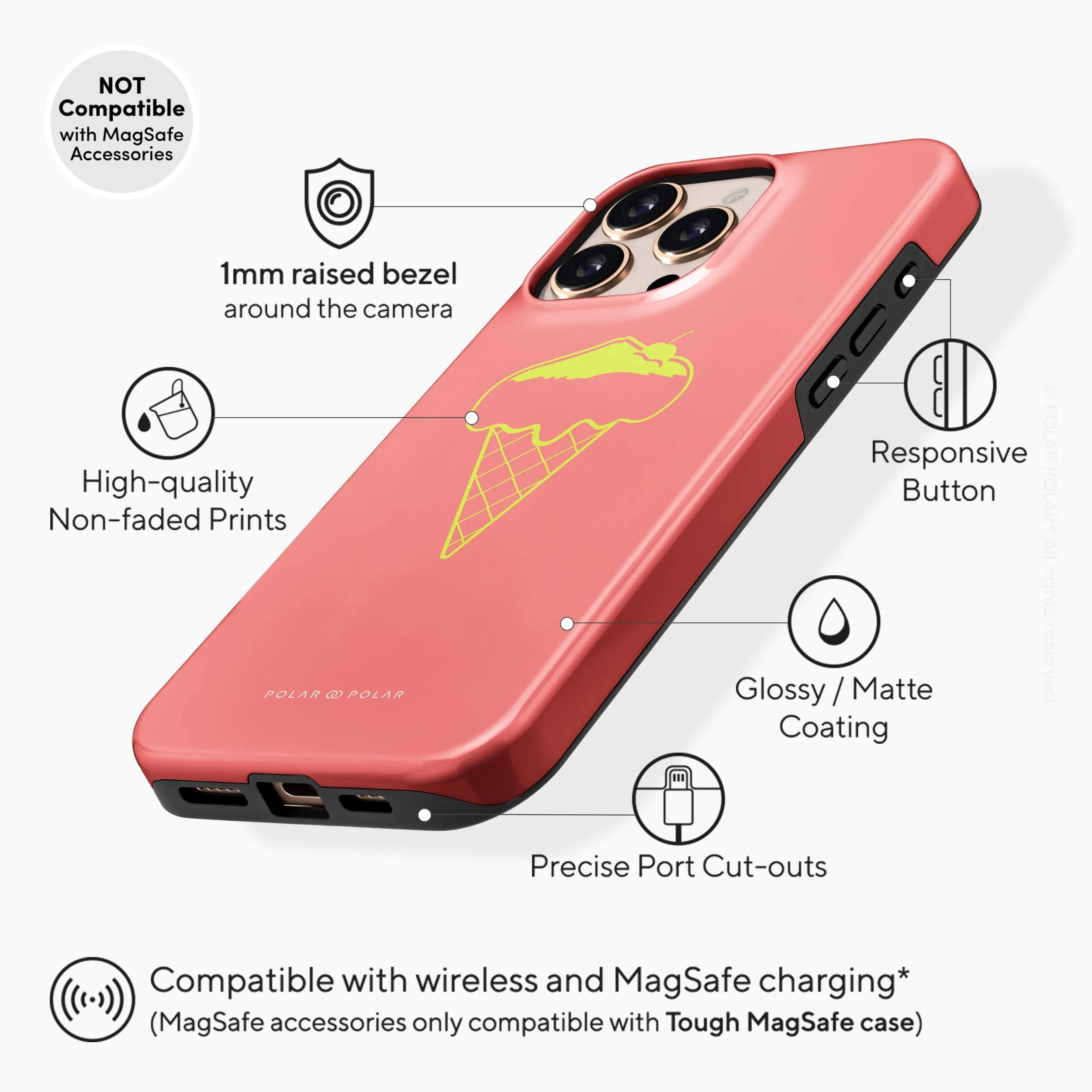 Fujisan Coral Ice Cream - iPhone 16 Pro Max Case