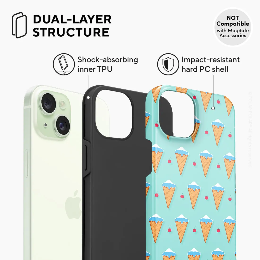 Fujisan Lake Blue Ice Cream - iPhone 15 Plus Case