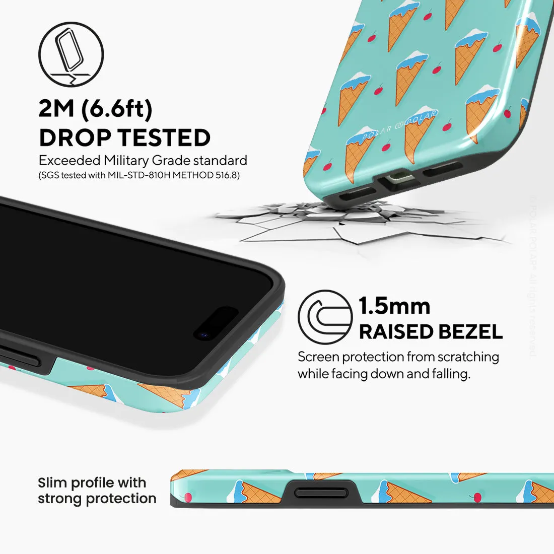 Fujisan Lake Blue Ice Cream - iPhone 15 Plus Case