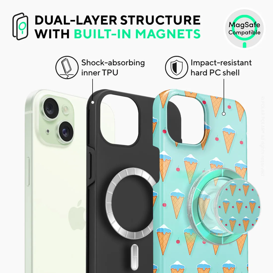 Fujisan Lake Blue Ice Cream - iPhone 15 Plus Case
