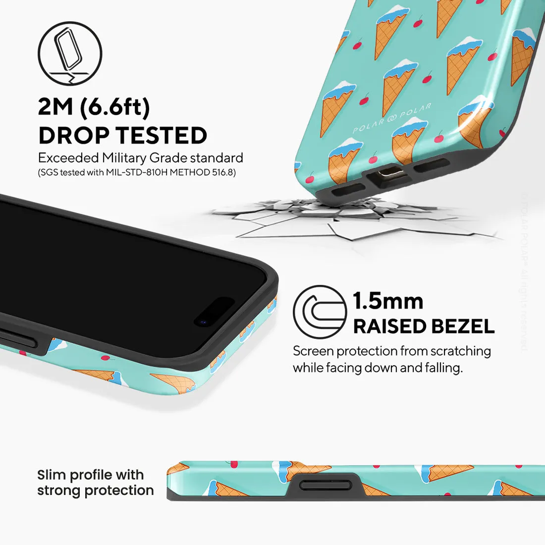 Fujisan Lake Blue Ice Cream - iPhone 15 Pro Case