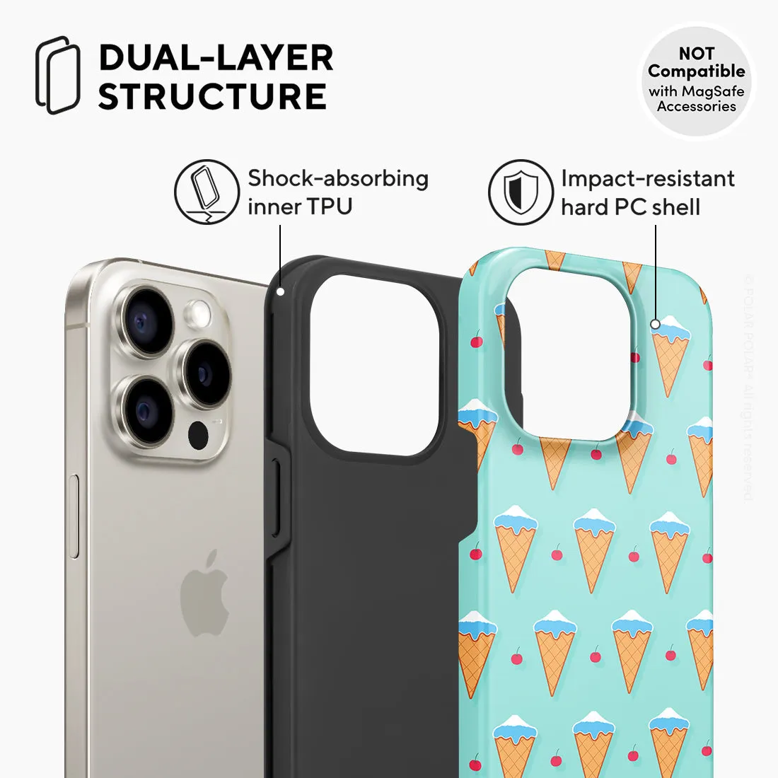 Fujisan Lake Blue Ice Cream - iPhone 15 Pro Case